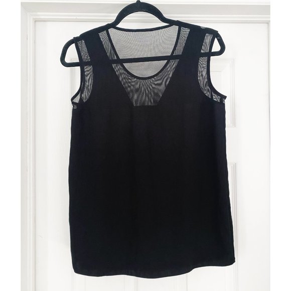 Helmut Lang "Nexa" Mesh Insert Top in Black, size Small - Picture 3 of 8